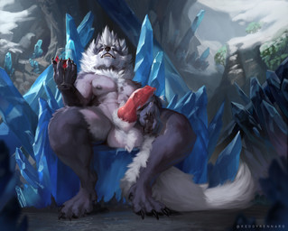animal_genitalia animal_penis anthro athletic athletic_anthro athletic_male balls canine_genitalia canine_penis chair container cup drinking_glass erection furniture genitals glass glass_container glass_cup knot knotted_penis male nipples nude pecs penis smile smiling_at_viewer smirk smirking_at_viewer solo throne wine_glass conditional_dnp reddyrennard achaiwolf canid canine canis mammal wolf hi_res