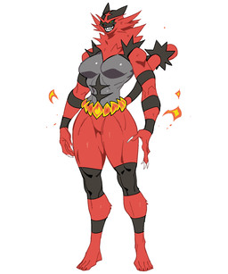 4_toes anthro big_iris biped black_body black_fur black_stripes breasts claws curvy_figure featureless_breasts featureless_crotch feet female fingers fire fur fur_tuft glistening glistening_body green_eyes grin grinning_at_viewer iris long_fingers looking_at_viewer medium_breasts muscular muscular_anthro muscular_female muscular_thighs pointy_ears prick_ears pupils red_body red_fur red_nose sharp_teeth simple_background slit_pupils small_nose smile smiling_at_viewer solo standing striped_body striped_fur stripes tail teeth thick_thighs toes tuft white_background white_claws yellow_sclera jijis-waifus nintendo pokemon felid generation_7_pokemon incineroar mammal pantherine pokemon_(species) 5:6 aliasing digital_drawing_(artwork) digital_media_(artwork) full-length_portrait hi_res portrait