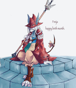 4_claws 4_fingers 4_toes accessory ambiguous_anthro ambiguous_gender anthro bangs biped bottomwear brown_clothing brown_legwear brown_tail caption claws clothed clothed_ambiguous clothed_anthro clothing coat eyes_closed feet finger_claws fingers fully_clothed fully_clothed_ambiguous fully_clothed_anthro furgonomics grey_body grey_hair hair hat headgear headwear holding_melee_weapon holding_object holding_polearm holding_spear holding_weapon kemono legwear melee_weapon pants polearm red_clothing red_coat red_hat red_headwear red_topwear sitting snout solo spear tail tail_accessory text three-quarter_view toe_claws toeless_legwear toes topwear weapon uni-6 final_fantasy final_fantasy_ix square_enix freya_crescent burmecian mammal rodent 2025 digital_drawing_(artwork) digital_media_(artwork) english_text full-length_portrait hi_res portrait shaded female_(lore)