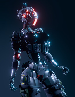 breasts explosives female genitals grenade leg_strap machine metallic_body not_furry pouch_(clothing) red_light screen screen_face solo weapon wire juanratman plumpkinstem_(modeler) electronic_arts respawn_entertainment titanfall humanoid robot robot_humanoid 3d_(artwork) absurd_res blender_(artwork) digital_media_(artwork) hi_res