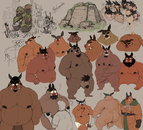 anthro anthro_on_anthro balls beard belly big_belly brown_body circumcised circumcision_scar duo erection facial_hair flaccid foreskin genital_scar genitals human_on_anthro humanoid_genitalia humanoid_hands humanoid_penis interspecies larger_anthro larger_male male male/male moob_grab moobs nipples overweight overweight_male partially_retracted_foreskin pec_smothering penis scar size_difference smaller_human smaller_male smothering desertb0ar human mammal suid suine sus_(pig) wild_boar 2022 digital_media_(artwork) hi_res