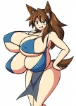 4_breasts bikini bra breasts clothed clothed_female clothed_humanoid clothing female female_humanoid fully_clothed multi_breast multi_breast_bikini solo swimwear two-piece_swimsuit underwear paulgq lass_(matsu-sensei) animal_humanoid canid canid_humanoid canine canine_humanoid humanoid mammal mammal_humanoid