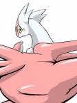 2014 blush claws close-up cute dragon eyelashes female feral latias legendary_pokémon looking_back lying nintendo on_side open_mouth plain_background pokémon presenting_pussy pussy raised_arm sharp_claws solo sya video_games white_background yellow_eyes
Rating: Explicit
Score: 6
User: toh
Date: January 09, 2014