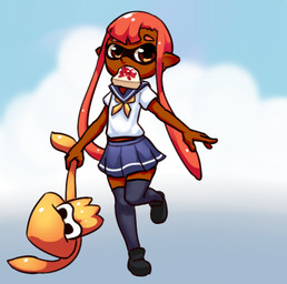 bread brown_body brown_eyes brown_skin female food plushie pseudo_hair solo tentacle_hair tentacles toast hexun6 nintendo splatoon inkling_girl animal_humanoid aquatic aquatic_humanoid cephalopod cephalopod_humanoid coleoid decapodiform humanoid inkling mollusk mollusk_humanoid low_res