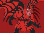 abs anthro balls big_balls big_penis bodily_fluids claws colored_cum cum flame_markings flame_pattern genital_fluids genital_markings genitals gloves_(marking) leg_markings male markings multicolored_body muscular muscular_male penis penis_markings red_background red_body sharp_teeth simple_background socks_(marking) solo spread_wings tail teeth throbbing throbbing_penis tongue tongue_out unusual_bodily_fluids unusual_cum unusual_genital_fluids vein veiny_penis white_eyes wings yellow_cum yellow_teeth slightlyarousedguy 101_dalmatian_street 101_dalmatians disney marvel carnage_(marvel) demon_(darkdemon) fan_character canid canine canis dalmatian domestic_dog hybrid mammal symbiote 4:3 hi_res watermark
