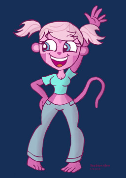 anthro blue_eyes female fur hair pink_body pink_fur solo scobionicle99 hasbro littlest_pet_shop littlest_pet_shop_(2012) minka_mark atelid haplorhine mammal monkey new_world_monkey primate spider_monkey alpha_channel