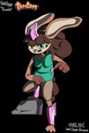 anthro female gem rock solo blakeshutters crema_(company) temtem fan_character harebon bunbun_(temtem) temtem_(species) alpha_channel hi_res