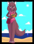 anthro beach camera clothing eyewear female glasses nerd one-piece_swimsuit seaside solo swimwear frigadae alpha_channel