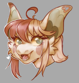 anthro bangs facial_markings female fur gold_(metal) gold_tooth head_markings markings multicolored_body multicolored_fur piercing portrait_(object) solo thefoxwife bat mammal hi_res