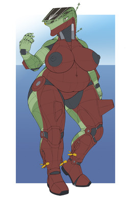 aircraft_carrier anthro areola belly big_areola big_breasts breasts brown_eyes camo_body featureless_crotch female fin gradient_background green_body machine metallic_body navel nipples non-mammal_breasts non-mammal_nipples not_furry nude nude_anthro nude_female overweight overweight_anthro overweight_female propeller red_body ship simple_background smile solo standing thick_thighs vehicle warship watercraft ndragon3 living_machine living_ship living_vehicle living_watercraft shipmorph absurd_res digital_media_(artwork) hi_res