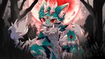 4_claws 4_fingers :3 anthro biped black_markings blurred_background blurred_foreground branch claws depth_of_field dragon_horn dragon_tail fangs fingers fluffy fluffy_tail forest forest_background full_moon fur grass green_body green_fur horn kemono male markings moon multicolored_body multicolored_fur nature nature_background neck_tuft night outside paws plant red_eyes red_markings red_moon sitting smile solo tail teeth toe_claws tree tuft two_tone_body two_tone_fur white_body white_fur hlg7777 mythology dragon furred_dragon furred_scalie mythological_creature mythological_scalie scalie 16:9 2024 digital_drawing_(artwork) digital_media_(artwork) hi_res restricted_palette shaded wallpaper widescreen