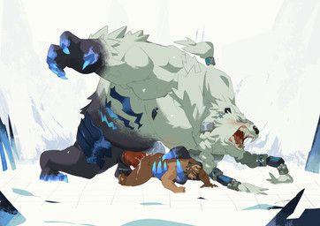 anal anal_penetration animal_genitalia animal_penis anthro anthro_dominating_human anthro_penetrating anthro_penetrating_human anthro_raping_human big_muscles big_pecs big_penis blush bodily_fluids braided_fur butt cum cum_drip cum_in_ass cum_inside cum_on_body cum_on_butt cum_on_leg cum_on_penis cumshot doggystyle dominant dominant_anthro dominant_male dripping duo ejaculation erection extreme_size_difference forced from_behind_position fur genital_fluids genitals holding_partner huge_muscles huge_pecs human_on_anthro human_penetrated interspecies larger_anthro larger_dom larger_male leaking_cum malcolm_graves male male/male male_penetrated male_penetrating male_penetrating_male muscular muscular_anthro muscular_human muscular_male pecs penetration penile penile_penetration penis penis_in_ass rape sex size_difference smaller_human smaller_male smaller_penetrated submissive submissive_human submissive_male white_body white_fur rcamerion league_of_legends riot_games tencent graves_(lol) volibear bear human mammal polar_bear ursine absurd_res hi_res