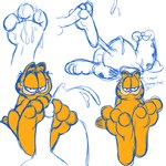 3_toes anthro between_toes big_feet bodily_fluids crossed_feet cum cum_between_toes cum_on_feet cumshot curling_toes disembodied_penis ejaculation feet foot_fetish foot_focus foot_play footjob genital_fluids genitals inner_monologue male male/male partial_thought_bubble penis penis_between_toes sex thinking toe_play toejob toes two-footed_footjob conditional_dnp zp92 garfield_(series) garfield_the_cat domestic_cat felid feline felis mammal 1:1 absurd_res hi_res sketch