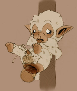 anal anthro anus bodily_fluids brown_anus cum dildo gaping gaping_anus genital_fluids male puffy_anus sex_toy solo tears young young_anthro momiji-kun majora's_mask nintendo the_legend_of_zelda haplorhine mammal monkey primate