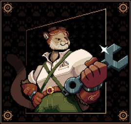 alternative_fashion clothing gloves handwear pixel retro steampunk steampunk_goggles tools wrench ricius_teck cougar felid feline mammal digital_media_(artwork) hi_res pixel_(artwork) portrait