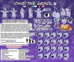 absol absurd_res anthro anus apple areola badge bag berry biped breasts chibi_the_absol digitigrade emotes english_text feet female female_anthro female_feral feral food fruit generation_3_pokemon genitals hi_res hindpaw humanoid_genitalia humanoid_pussy hyperchibiabsol model_sheet multiple_poses nintendo nipples nonbinary_(lore) orb pawpads paws plant pokemon pokemon_(species) pose pussy quadruped rescue_ranger seed text weapon