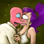 1_eye duo female hair lips male male/female open_mouth purple_hair teeth missuspatches comedy_central futurama doctor_zoidberg turanga_leela alien arthropod crustacean cyclops decapodian_(futurama) humanoid marine