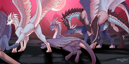 animal_genitalia animal_penis blue_body blue_eyes blue_scales canine_genitalia canine_penis claws feathered_wings feathers female female_penetrated feral feral_on_feral feral_penetrated feral_penetrating feral_penetrating_feral genitals grin group horn humanoid_genitalia humanoid_vulva intraspecies jewelry knot lineup long_neck lying male male/female male_penetrating male_penetrating_female necklace on_side penetration penile penile_penetration penis penis_in_vagina raised_tail scales sex smile spiked_tail spikes spikes_(anatomy) tail take_your_pick toe_claws vaginal vaginal_penetration vulva wings dreyk-daro european_mythology mythology dragon mythological_creature mythological_scalie scalie western_dragon absurd_res hi_res