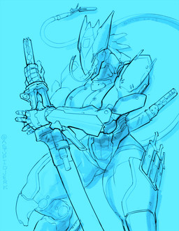 abs anthro anthrofied big_breasts biped breasts crossgender digitigrade female gesture machine melee_weapon mtf_crossgender muscular muscular_anthro muscular_female muscular_thighs open_mouth serratus simple_background solo suggestive suggestive_gesture thick_thighs tongue tongue_out weapon snao konami metal_gear metal_gear_rising:_revengeance platinumgames blade_wolf canid canine canis mammal robot robot_anthro wolf signature