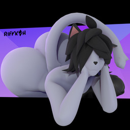 anthro big_butt big_penis butt butt_from_the_front foreskin genitals hair hair_over_eyes hand_on_face high-angle_view huge_butt huge_penis humanoid_genitalia humanoid_penis hyper hyper_genitalia hyper_penis looking_at_viewer male male_anthro medium_hair nude nude_anthro nude_male penis simple_background smile smiling_at_viewer solo tail rifykoh wesley_(rifykoh) domestic_cat felid feline felis mammal 1:1 3d_(artwork) blender_(artwork) digital_media_(artwork) hi_res