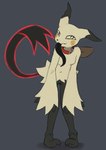 anthro biped breasts collar eyes_closed featureless_breasts female front_view looking_at_viewer navel nude nude_anthro nude_female simple_background small_breasts solo standing tail tongue tongue_out yellow_body sealer4258 nintendo pokemon mimi_(sealer4258) generation_7_pokemon mimikyu pokemon_(species) 2025 absurd_res digital_media_(artwork) hi_res