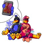 anthro bodily_fluids breasts cellphone cum duo ejaculation electronics feet female genital_fluids genitals kugelblitz_(naughtyblitz64) male male/female masturbation nipples penis phone pussy pussy_ejaculation robin_(missnatzooie) soles talons toes vaginal_fluids bananameteor naughtyblitz64 banjo-kazooie rareware kazooie avian bird breegull 1:1 hi_res