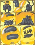 big_butt blush bursting butt heart_symbol hose huge_butt inflation inflation_fetish looking_pleasured motion_lines onomatopoeia popping simple_background solo sound_effects text tube_bulge yellow_background fuxyflats ant arthropod honeypot_ant hymenopteran insect 2018 hi_res sequence