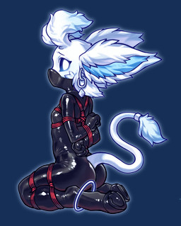 anthro bdsm bondage bound dangao female restraints rope rope_bondage solo microsoft ori_(series) xbox_game_studios safi_(holocesaphira) alpha_channel hi_res