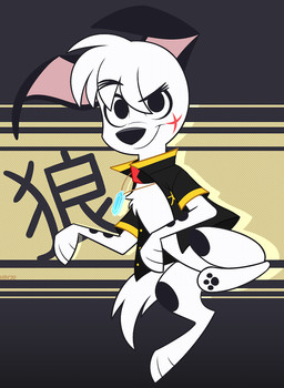 black_clothing black_ears black_jacket black_nose black_spots black_topwear clothing crystal_necklace feral fluffy fluffy_tail fur head_tuft jacket male pink_inner_ear scar solo spots tail toony topwear tuft white_body white_fur higglytownhero 101_dalmatian_street 101_dalmatians disney akira_tasuki_(xxghostwolf1988xx) canid canine canis dalmatian domestic_dog mammal 2020