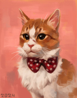 big_pupils brown_markings feral fur looking_at_viewer markings multicolored_body multicolored_fur orange_body orange_fur pink_background pink_nose pupils quadruped simple_background sitting solo two_tone_body two_tone_fur white_body white_fur yellow_eyes alexpahomov domestic_cat felid feline felis mammal 2024 digital_media_(artwork) digital_painting_(artwork) painting_(artwork)