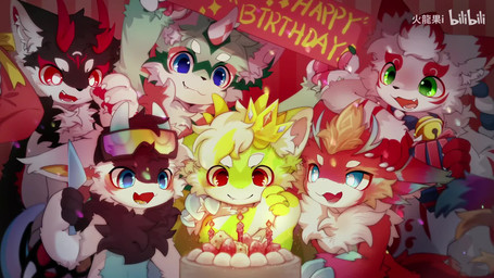 2_horns anthro bell bell_collar black_body black_fur blue_eyes collar crown cute_fangs eyewear eyewear_on_head fangs fur goggles goggles_on_head green_eyes group headgear horn kemono male music red_body red_eyes red_fur slim_anthro slim_male teeth white_body white_fur hlg7777 bilibili mythology fructose_(fructose_c) rubber_(outrubber) arthropod butterfly canid canine dragon fox furred_dragon furred_scalie hybrid insect lepidopteran mammal mythological_creature mythological_scalie scalie 16:9 2023 2d_animation animated hi_res loop motion_tweening short_playtime sound video watermark widescreen