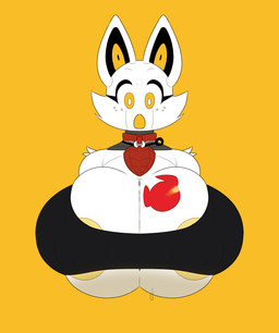 anthro areola areola_outline big_breasts breasts clothing collar eyebrows eyelashes feline_ears female gold_areola huge_breasts hyper hyper_breasts machine nipple_outline nipples open_mouth solo topwear white_body yellow_eyes ic0nmon tama_(ic0nmon) robot robot_anthro 2025 digital_drawing_(artwork) digital_media_(artwork)
