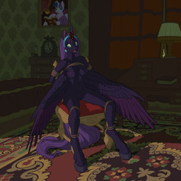 1800s_theme anthro bed bound breasts chair female furniture genitals horn inside nude solo vulva wings gor1ck friendship_is_magic hasbro my_little_pony mythology nyx_(pen_stroke) twilight_sparkle_(mlp) equid equine mammal mythological_creature mythological_equine winged_unicorn 1:1 absurd_res hi_res
