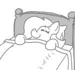 bed earth_pony emerald_jewel_(colt_quest) equid equine fan_character feral ficficponyfic furniture hasbro horse male mammal monochrome my_little_pony pony sleeping solo young young_feral young_male