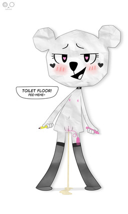 anthro aroused blush blush_lines blushing_at_viewer clothing collar color_pencils dialogue egg_vibrator embarrassed feet female flat_chested front_view genitals giggle heart_(marking) heart_eyes heart_symbol holding_object holding_pencil legwear loli looking_at_viewer markings nipples nude nude_female open_mouth paper peeing pencil_(object) sex_toy simple_background smile solo standing standing_pee stockings text vibrator vulva white_background white_body young young_anthro young_female saffersoft cartoon_network the_amazing_world_of_gumball teri_(tawog) bear mammal paper_creature absurd_res english_text hi_res