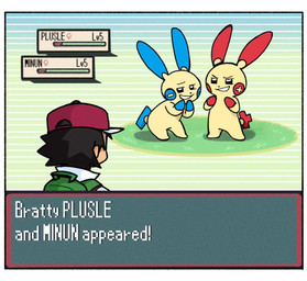 female forced group male rape sex smile trio arevix fullhero nintendo pokemon ash_ketchum generation_3_pokemon human humanoid mammal minun plusle pokemon_(species) animated colored short_playtime video