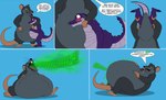 4_toes 5_fingers anthro belly belly_expansion bent_legs big_belly bloated blue_background blush bodily_fluids buckteeth burp_cloud burping claws clutching_stomach curling_tail dialogue digestion digestion_noises drooling drooling_tongue duo expansion eye_roll fangs feet finger_claws fingers fur gas_cloud grey_body grey_fur hairless_feet hairless_hands hairless_tail half-closed_eyes hand_on_belly hands_on_own_belly head_back head_tuft hiccuping holding_belly holding_own_belly hug huge_belly hugging_another knees_up licking licking_lips lying male male/male multicolored_body multicolored_fur multicolored_scales narrowed_eyes nervous nervous_smile nervous_sweat nude obese obese_anthro obese_male on_back open_mouth overweight overweight_anthro overweight_male purple_body purple_scales raised_tail sagging_belly saliva scales shadow simple_background sitting sloshing_belly smile smiling_at_another speech_bubble standing swallowed_whole swallowing sweat sweatdrop tail talking_to_another teeth text toe_claws toes tongue tongue_out tuft two_tone_body two_tone_fur two_tone_scales vore wavy_mouth wavy_smile whiskers white_sclera wide_hips yellow_sclera vorefan16 charlotte's_web hanna-barbera templeton_(charlotte's_web) tutzah brown_rat crocodile crocodilian mammal murid murine rat reptile rodent scalie 2025 colored comic digital_drawing_(artwork) digital_media_(artwork) english_text flat_colors hi_res