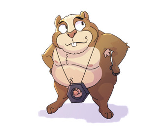 3_toes anthro armpit_hair balls blush blush_lines body_hair brown_body brown_fur circumcised countershading feet flaccid fur genitals glans humanoid_genitalia humanoid_penis looking_away male multicolored_body multicolored_fur navel nipples nude nude_anthro nude_male nut_(hardware) overweight overweight_anthro overweight_male penis pink_nipples small_penis smile solo standing tan_balls tan_body tan_fur tan_glans tan_penis toes camocayenne goat_(movie) sony_corporation sony_pictures frank_(goat) gerbil mammal murid rodent 4:3 hi_res