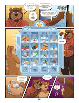 bodily_fluids brown_body brown_fur butt chastity_cage chastity_device diaper electronics fur genital_fluids male manor nude nursery paws plushie sex_toy tail television text urine vibrator bottlebear dennis_(bottlebear) bear brown_bear grizzly_bear mammal ursine absurd_res comic english_text hi_res
