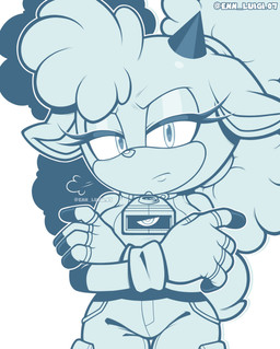 anthro bell bell_collar clothing collar crossed_arms female fingerless_gloves gloves handwear horn looking_at_viewer solo enn_luigi07 idw_publishing sega sonic_the_hedgehog_(comics) sonic_the_hedgehog_(idw) sonic_the_hedgehog_(series) lanolin_the_sheep_(sonic) bovid caprine mammal sheep hi_res