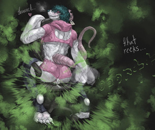 anthro bite biting_lip blush bodily_fluids breath butt clothing crop_top dialogue ear_piercing ear_tag facesitting fanning fart fart_cloud farting_on_face feet femboy gas gassy green_fart_cloud heart_symbol leggings legwear male micro onomatopoeia panting piercing sharp_teeth shirt sitting sitting_on_another size_difference sleeves solo sound_effects sweat teeth text topwear iwantdiespoopyboi mammal murid murine rat rodent english_text