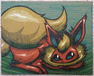 ambiguous_gender feral fur lying on_side orange_body orange_fur solo yellow_body yellow_fur naircat nintendo pokemon eeveelution flareon generation_1_pokemon pokemon_(species) 2016