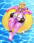 anthro beverage big_breasts bikini breasts bubble_tea clothing eyewear female hair huge_breasts solo sunglasses swimwear two-piece_swimsuit tiggybloom hands-free_bubble_tea ruby_(rubyluvcow) bovid bovine cattle mammal digital_media_(artwork) hi_res meme shaded