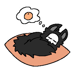 anthro dream eyes_closed lying male pointy_ears prick_ears simple_background solo tail thought_bubble white_background cybycy changed_(video_game) puro_(changed) 1:1 aliasing digital_media_(artwork) low_res