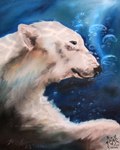 ambiguous_gender beady_eyes bubble feral fur logo mouth_closed solo text underwater water white_body white_ears white_fur kola_(artist) bear mammal polar_bear ursine 2013 4:5 artist_logo dated signature url