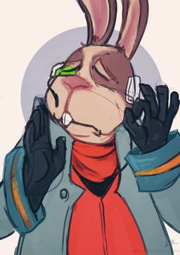 abstract_background anthro brown_body brown_fur clothed clothing eyes_closed fur gesture gloves hand_gesture handwear long_ears male ok_sign scarf solo eleganceliberty disney just_right nintendo star_fox the_emperor's_new_groove peppy_hare hare lagomorph leporid mammal hi_res meme reaction_image