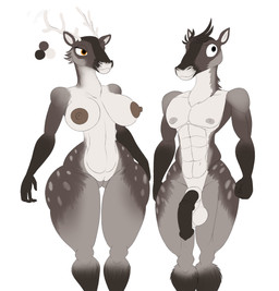 abs anthro antlers balls big_balls big_breasts big_penis breasts chest_tuft duo female genitals happy horn looking_pleasured male muscular muscular_male muscular_thighs nipples nude nude_anthro nude_female nude_male orange_eyes penis thick_thighs tuft vulva thelordjoshua1 astrid_(thelordjoshua) mats_(thelordjoshua) deer mammal new_world_deer reindeer hi_res