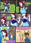 2021 anthro biped canid canine collaboration comic detailed_background dialogue english_text female fennec_fox fox fur group hair hi_res kammypup kammypup_(artist) kangaroo macropod male mammal marsupial object_in_mouth pacifier pacifier_in_mouth runt_(artist) speech_bubble standing text true_fox