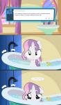 bath bodily_fluids breaking_the_fourth_wall duo female horn sad smile solo_focus tears text water jananimations friendship_is_magic hasbro my_little_pony mythology sweetie_belle_(mlp) equid equine mammal mythological_creature mythological_equine unicorn comic english_text hi_res