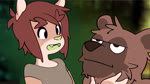 ambiguous_gender anthro biped black_eyes blurred_background brown_body brown_eyes brown_fur brown_hair brown_nose cheek_tuft clothed clothing countershade_torso countershading dialogue duo facial_tuft fangs fingers fur fur_tuft green_background green_nose green_tongue grey_clothing grey_shirt grey_topwear hair half-closed_eyes hands_on_neck holding_head humor looking_at_another looking_up multicolored_body multicolored_fur narrowed_eyes neck_tuft nude open_mouth shirt short_hair side_view simple_background standing tan_body tan_countershading teeth three-quarter_view tongue topwear tuft ground-lion eekum_bokum onta_(seel_kaiser) seel_(seel_kaiser) ambiguous_species bear brown_bear mammal ursine 16:9 2020 2d_animation absurd_res animated bust_portrait digital_drawing_(artwork) digital_media_(artwork) frame_by_frame hi_res meme portrait short_playtime sound voice_acted webm widescreen